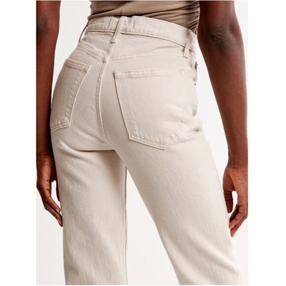 Abercrombie & Fitch Ultra High Rise 90s Straight Jean Stone - Picture 6 of 6